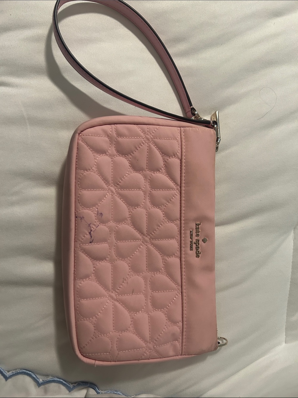 kate spade Quilted Pink Wristlet Clutch
